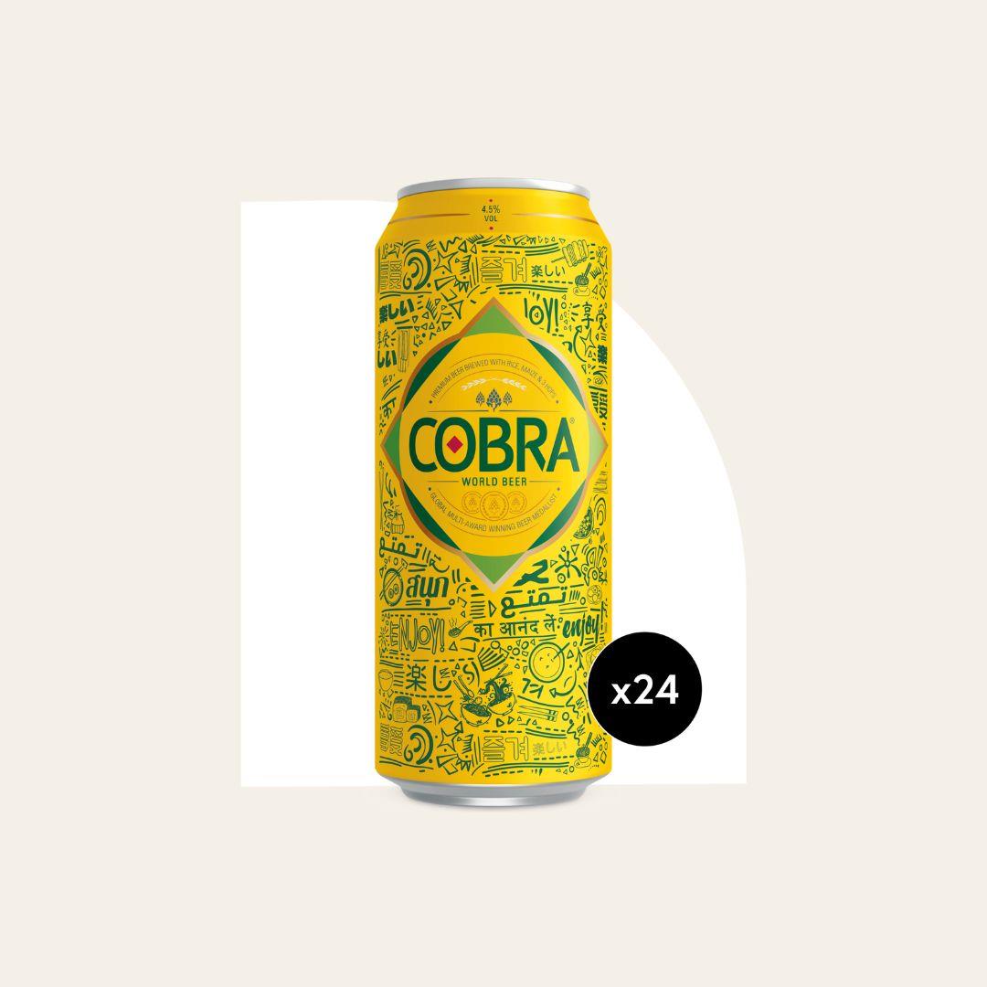 24 x Cobra Premium Beer 500ml Cans