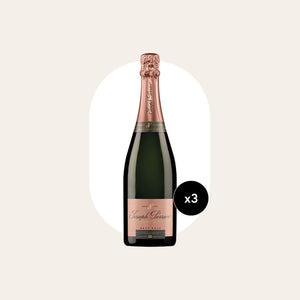 3 x Joseph Perrier Cuvee Royale Brut Rosé Champagne 75cl Bottles