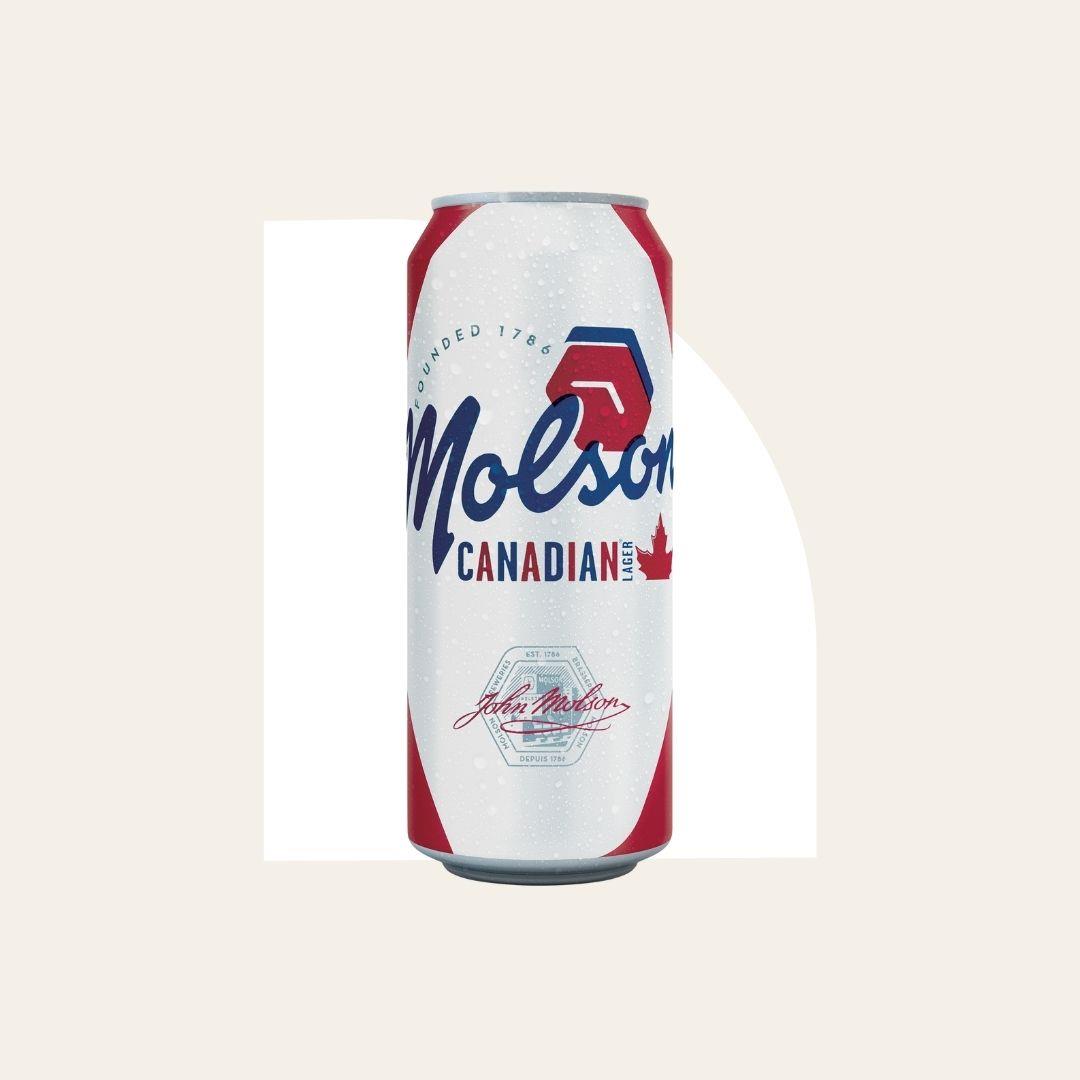 5 x Molson Canadian Lager 500ml Cans