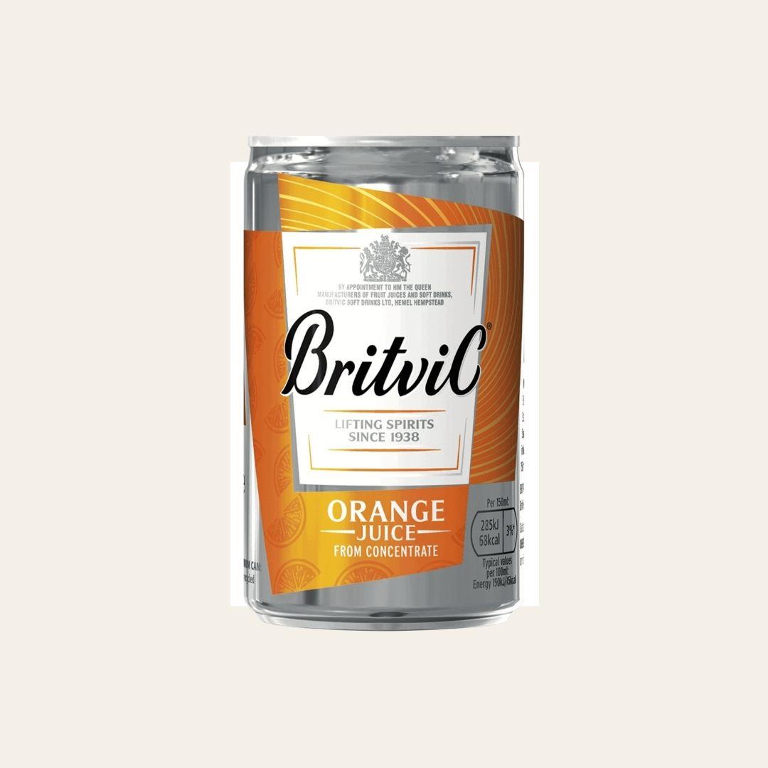 24 x Britvic Orange Juice 150ml Cans