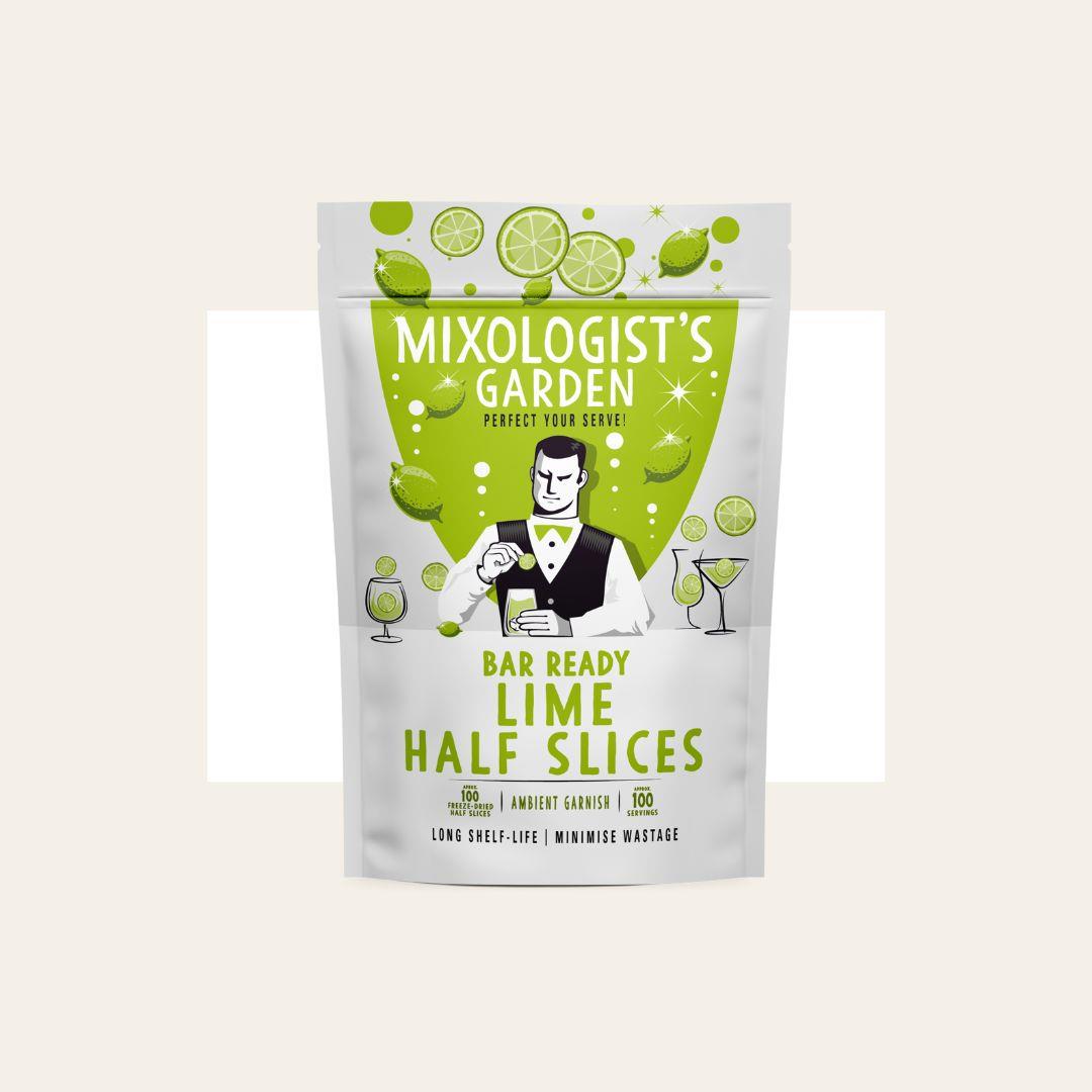 Mixologist's Garden Lime Half Slices 100g Pouch