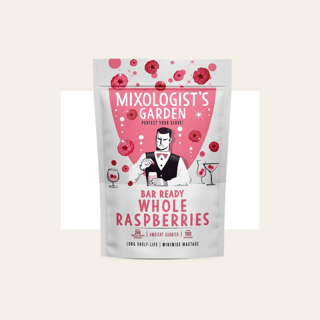 Mixologist's Garden Whole Raspberries 100g Pouch