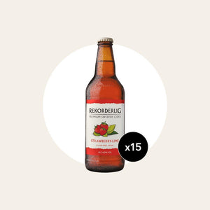 15 x Rekorderlig Strawberry-Lime Cider 500ml Bottles