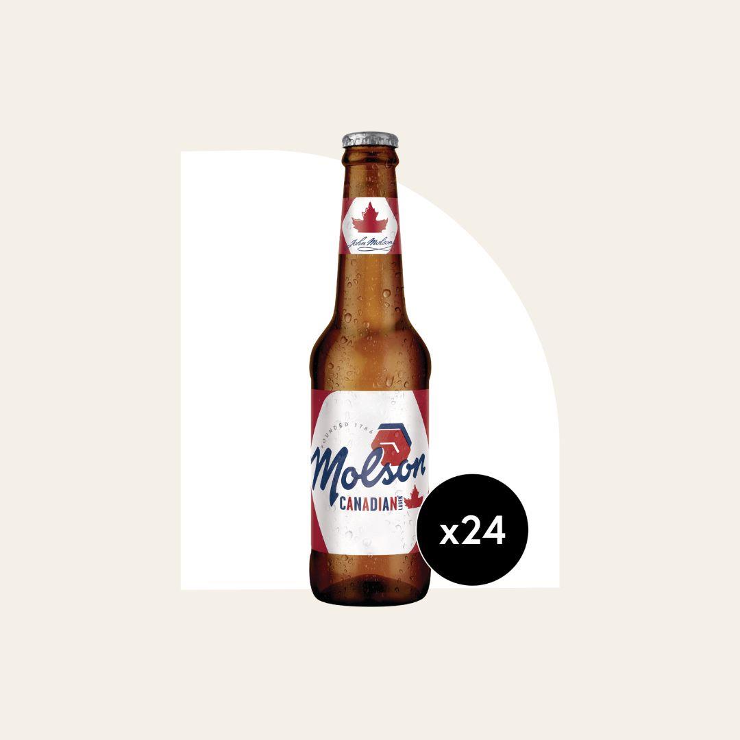 24 x Molson Canadian Lager 330ml Bottles