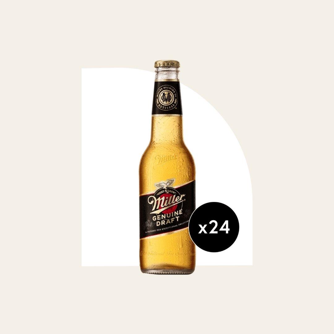 Miller Genuine Draft Cold-Filtered Beer 24 x 330ml Bottles