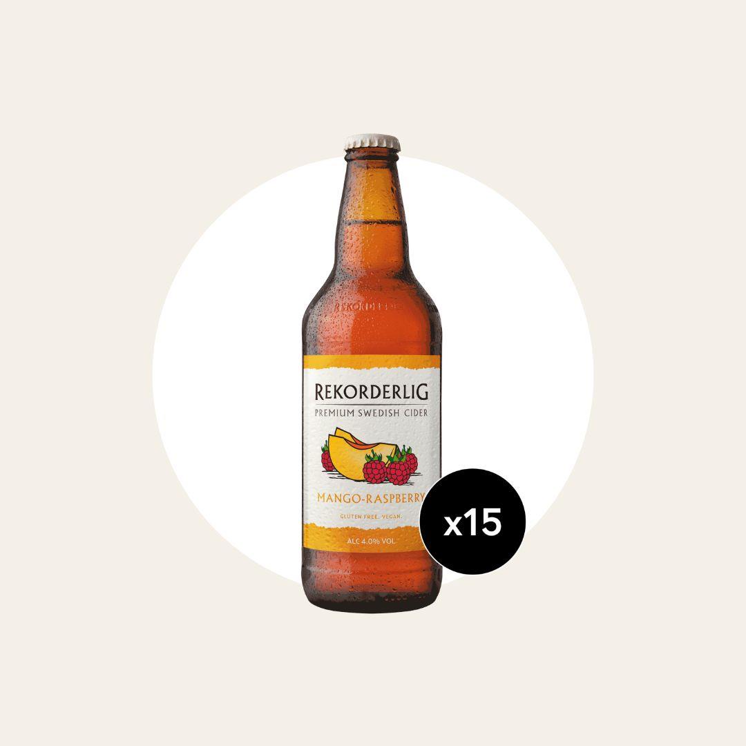 15 x Rekorderlig Mango Raspberry Cider 500ml Bottles